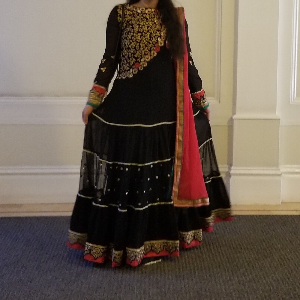 Indian Pakistani salwar Kameez Anarkali gown - Picture 3 of 4